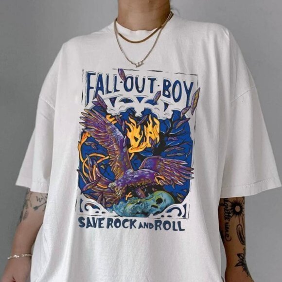 Other - Save Rock And Roll Tshirt Retro Fall Out Boy Summer Tour 2023 Tshirt 1